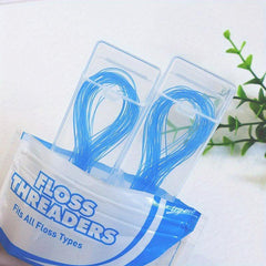 Dental Floss Threaders Flossing Tool For Braces Nylon Thread