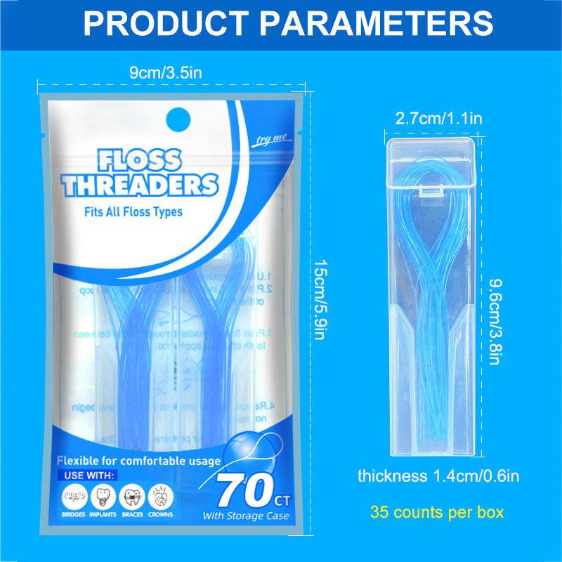 Dental Floss Threaders Flossing Tool For Braces Nylon Thread