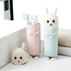 Cartoon Travel Toothbrush Storage Box & Cup
