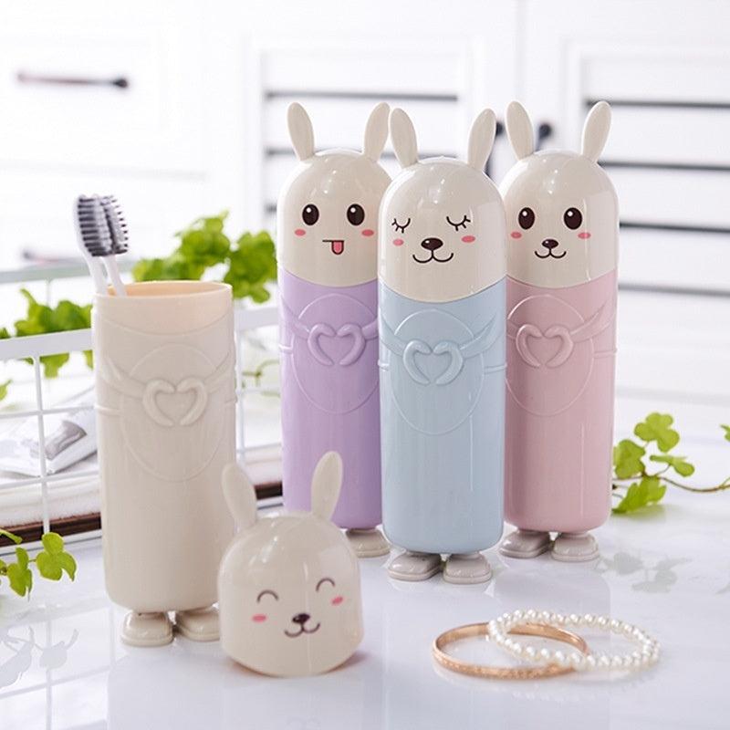 Cartoon Travel Toothbrush Storage Box & Cup