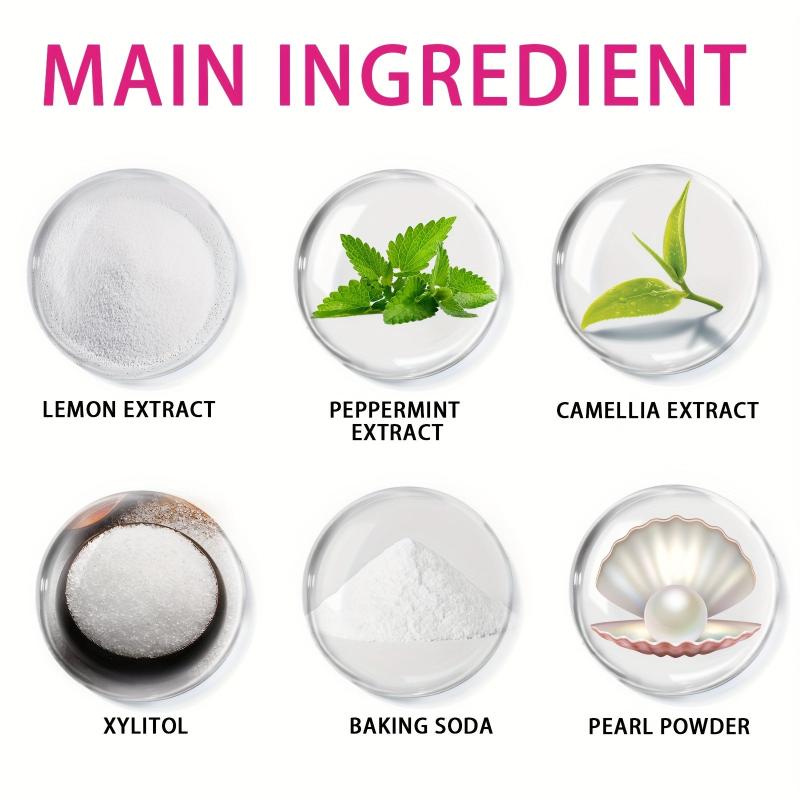 Mint Teeth Whitening Powder Tea Coffee Wine Stain Remover Tooth Cleaning
