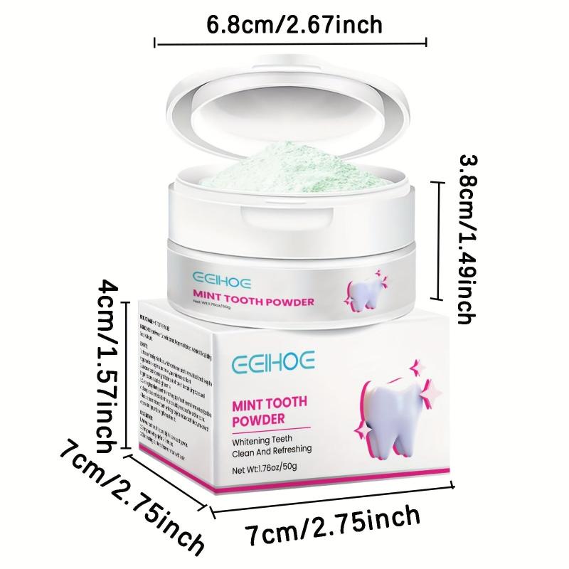 Mint Teeth Whitening Powder Tea Coffee Wine Stain Remover Tooth Cleaning