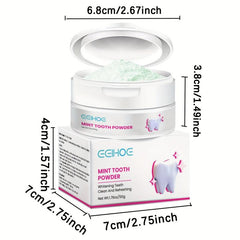 Mint Teeth Whitening Powder Tea Coffee Wine Stain Remover Tooth Cleaning