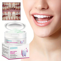 Mint Teeth Whitening Powder Tea Coffee Wine Stain Remover Tooth Cleaning