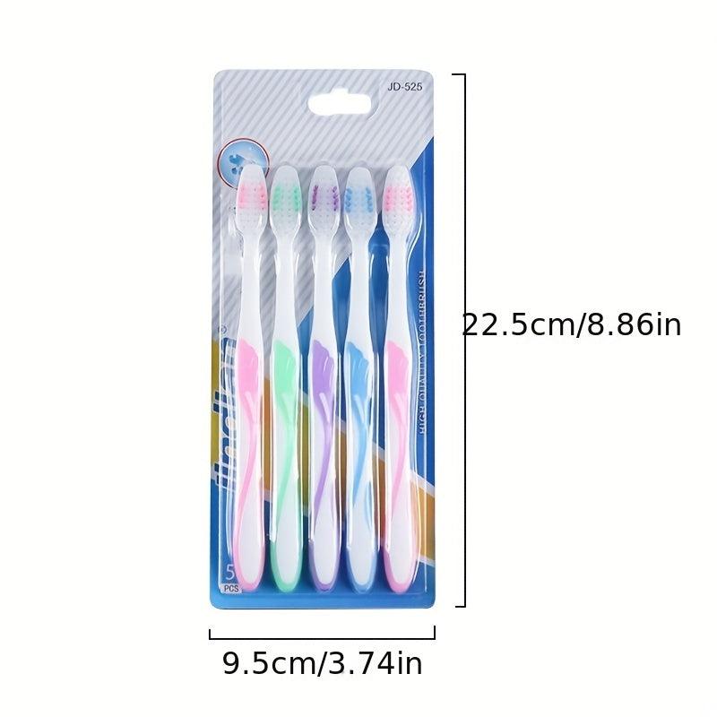 5pcs Manual Toothbrushes Extra Soft Bristles for Sensitive Teeth Gums