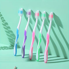 5pcs Manual Toothbrushes Extra Soft Bristles for Sensitive Teeth Gums
