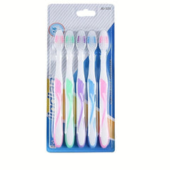 5pcs Manual Toothbrushes Extra Soft Bristles for Sensitive Teeth Gums