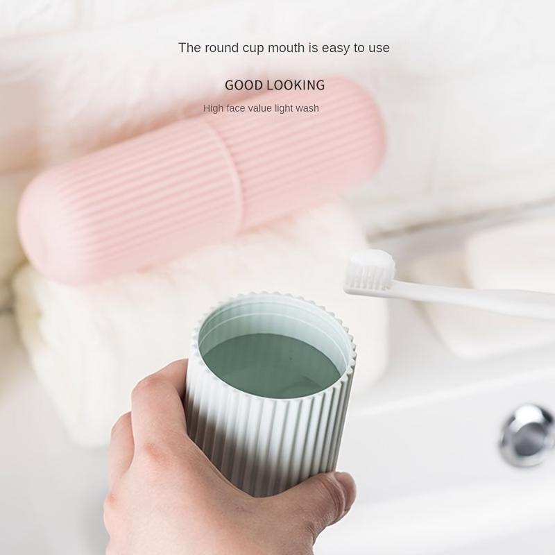Portable Travel Toothbrush Storage Container Box Gargle Cup