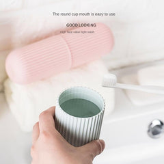 Portable Travel Toothbrush Storage Container Box Gargle Cup