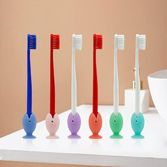 Fish Shaped Silicone Toothbrush Holder Mini Toothbrush Stand