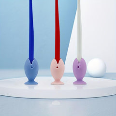 Fish Shaped Silicone Toothbrush Holder Mini Toothbrush Stand