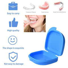 Portable Denture Storage Box Breathable Tooth Guard Case