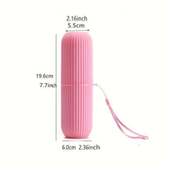 Portable Toothbrush Storage Box for Travel - Couple Washing Cup