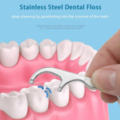 7pcs Reusable Dental Cleaning Kit w/ Key Ring Floss Tooth Picks Keychain Set