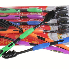 4pcs Bamboo Charcoal Toothbrush Set for Healthy Teeth & Gums