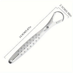 1Pcs Tongue Scraper Reduce Bad Breath Oral Care Stainless Steel Mental Cleaners