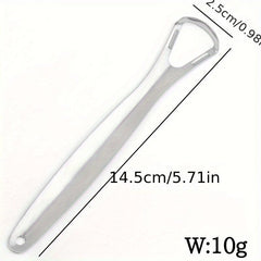 1Pcs Tongue Scraper Reduce Bad Breath Oral Care Stainless Steel Mental Cleaners