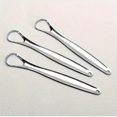 1Pcs Tongue Scraper Reduce Bad Breath Oral Care Stainless Steel Mental Cleaners