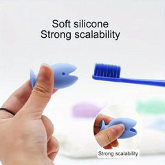 Fish Shape Silicone Toothbrush Cover Cap Stand Portable Travel Suction Cup