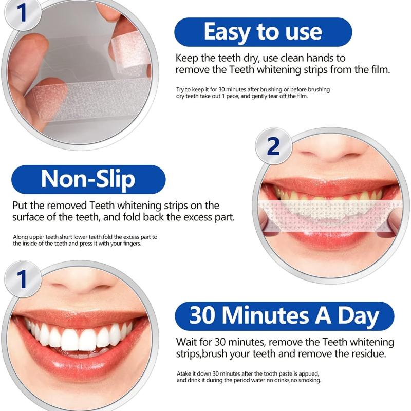 Teeth Whitening Strips 28pcs 14pack Oral Care Easy To Carry Keep Teeth