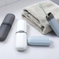 Portable Travel Toothbrush Storage Container Box with Gargle Cup