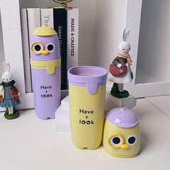 1pc Cartoon Travel Toothbrush Storage Container Box
