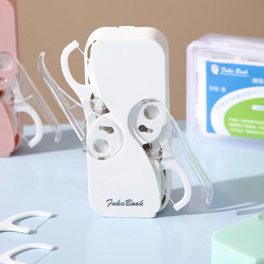 Mini Portable Dental Floss Case Automatic Pop Up Floss Storage Box