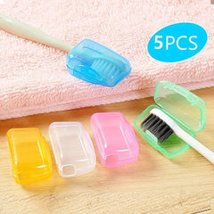 5pcs Toothbrush Head Cover Storage Box Bathroom Accessories