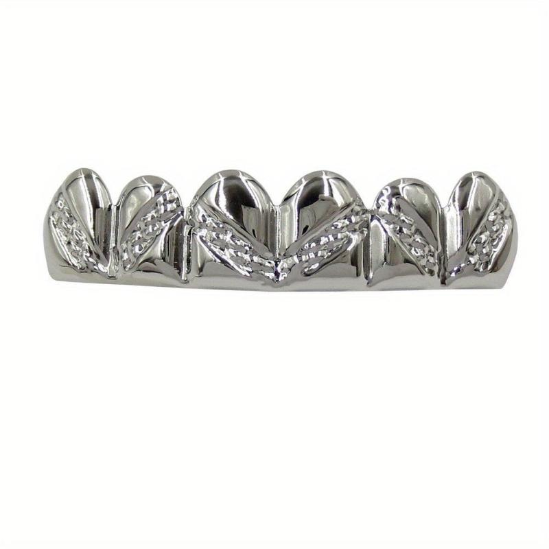 Golden Silvery Teeth Grillz Top Bottom for Hip Hop Rapper