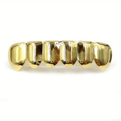 Golden Silvery Teeth Grillz Top Bottom for Hip Hop Rapper