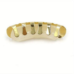 Golden Silvery Teeth Grillz Top Bottom for Hip Hop Rapper