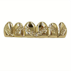 Golden Silvery Teeth Grillz Top Bottom for Hip Hop Rapper