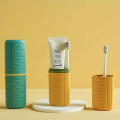 Travel Toothbrush Storage Container Box Gargle Cup Toothpaste Holder