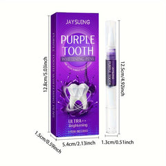 4pcs Purple Teeth Whitening Gel Serum Pen Tooth Stain Remover Painless