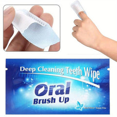 10 Pcs Disposable Deep Cleaning Teeth Wipes Finger Toothbrush
