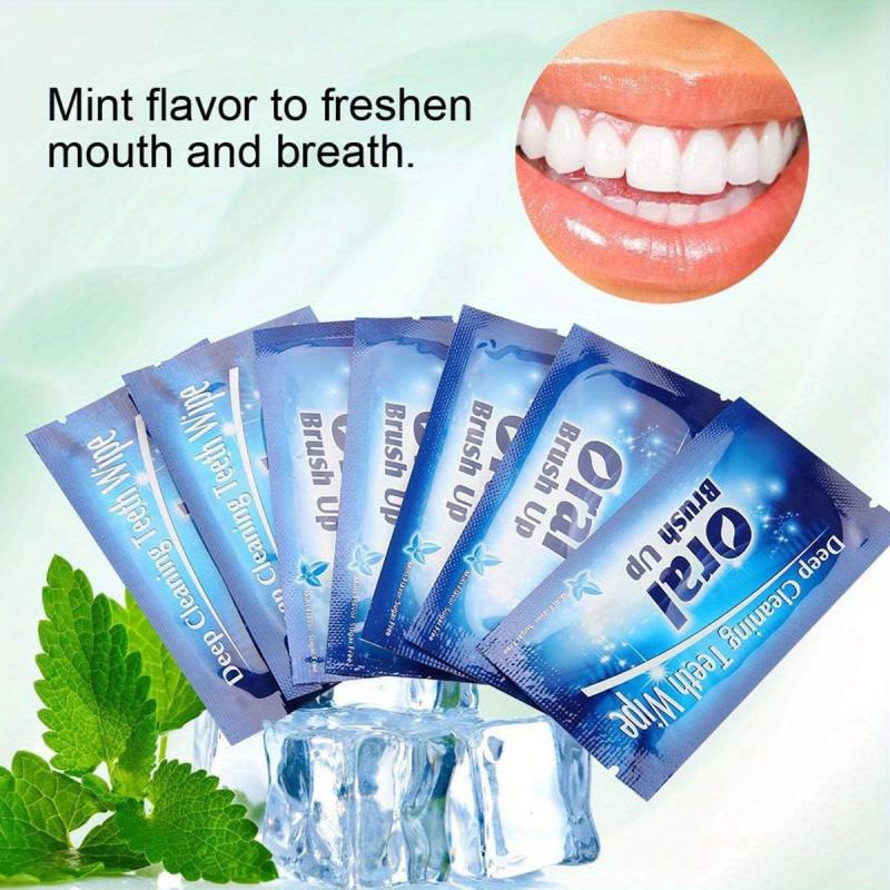 10 Pcs Disposable Deep Cleaning Teeth Wipes Finger Toothbrush