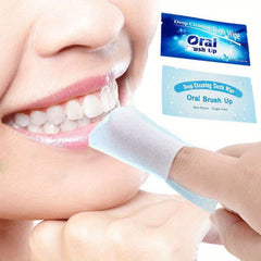 10 Pcs Disposable Deep Cleaning Teeth Wipes Finger Toothbrush