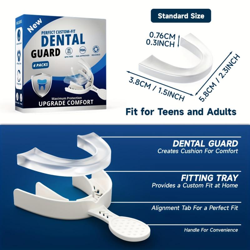 4 Pack Mouth Guard For Teeth Grinding Professional Night Guards