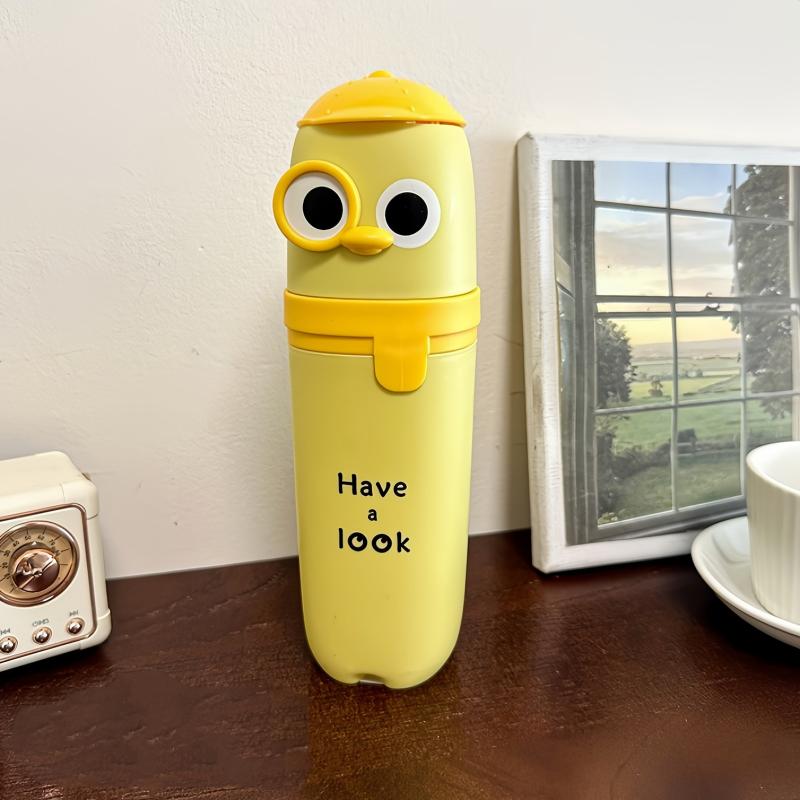 1pc Cartoon Travel Toothbrush Storage Box Holder with Gargle Cup