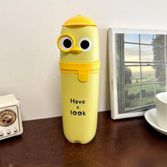 1pc Cartoon Travel Toothbrush Storage Box Holder with Gargle Cup