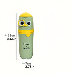 1pc Cartoon Travel Toothbrush Storage Box Holder with Gargle Cup
