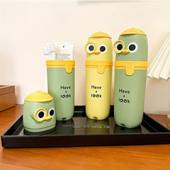 1pc Cartoon Travel Toothbrush Storage Box Holder with Gargle Cup