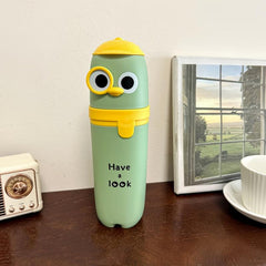 1pc Cartoon Travel Toothbrush Storage Box Holder with Gargle Cup