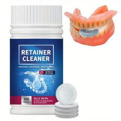Retainer Cleaner Tablets Removes Stain Odor For Dentures Retainers Night Guards