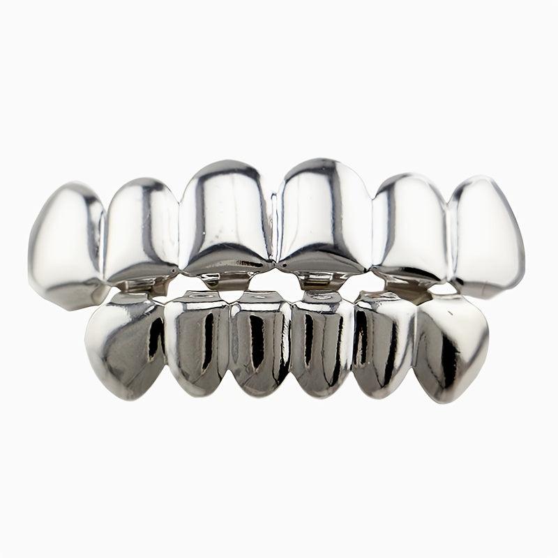 Glossy Hollow Fangs Hip hop Braces Grillz 18K Electroplated Copper Teeth