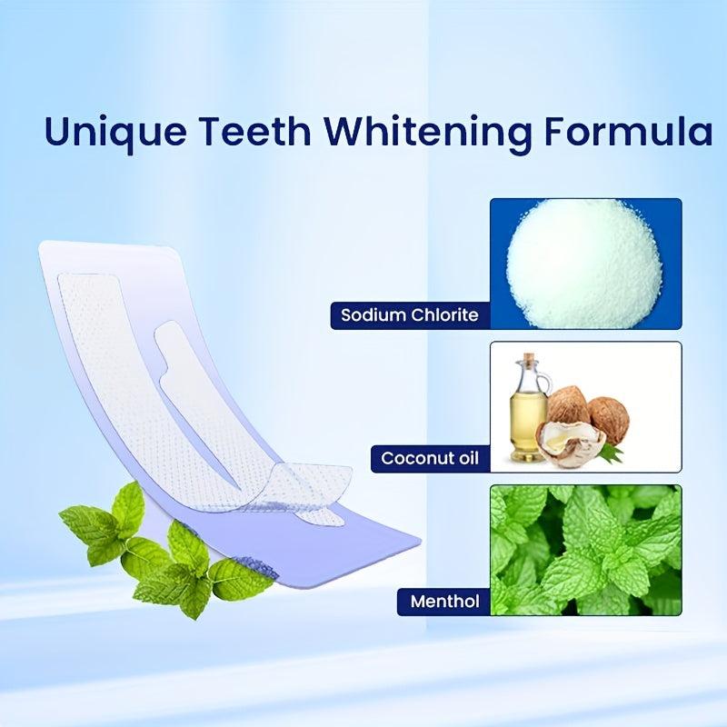 Charcoal Teeth Whitening Strips Home Use Non Slip Peroxide Oral Hygiene Care