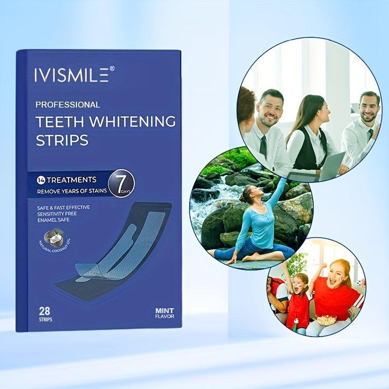 Charcoal Teeth Whitening Strips Home Use Non Slip Peroxide Oral Hygiene Care