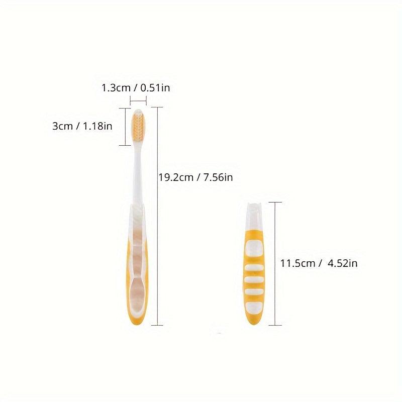 2pcs Foldable Travel Toothbrush Soft Bristles Oral Care for Adults Dai