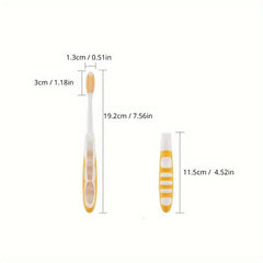 2pcs Foldable Travel Toothbrush Soft Bristles Oral Care for Adults Dai