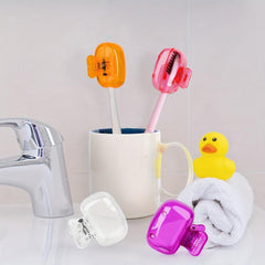 4 Pack Toothbrush Head Cover Case Storage Box for Travel and Daily Use